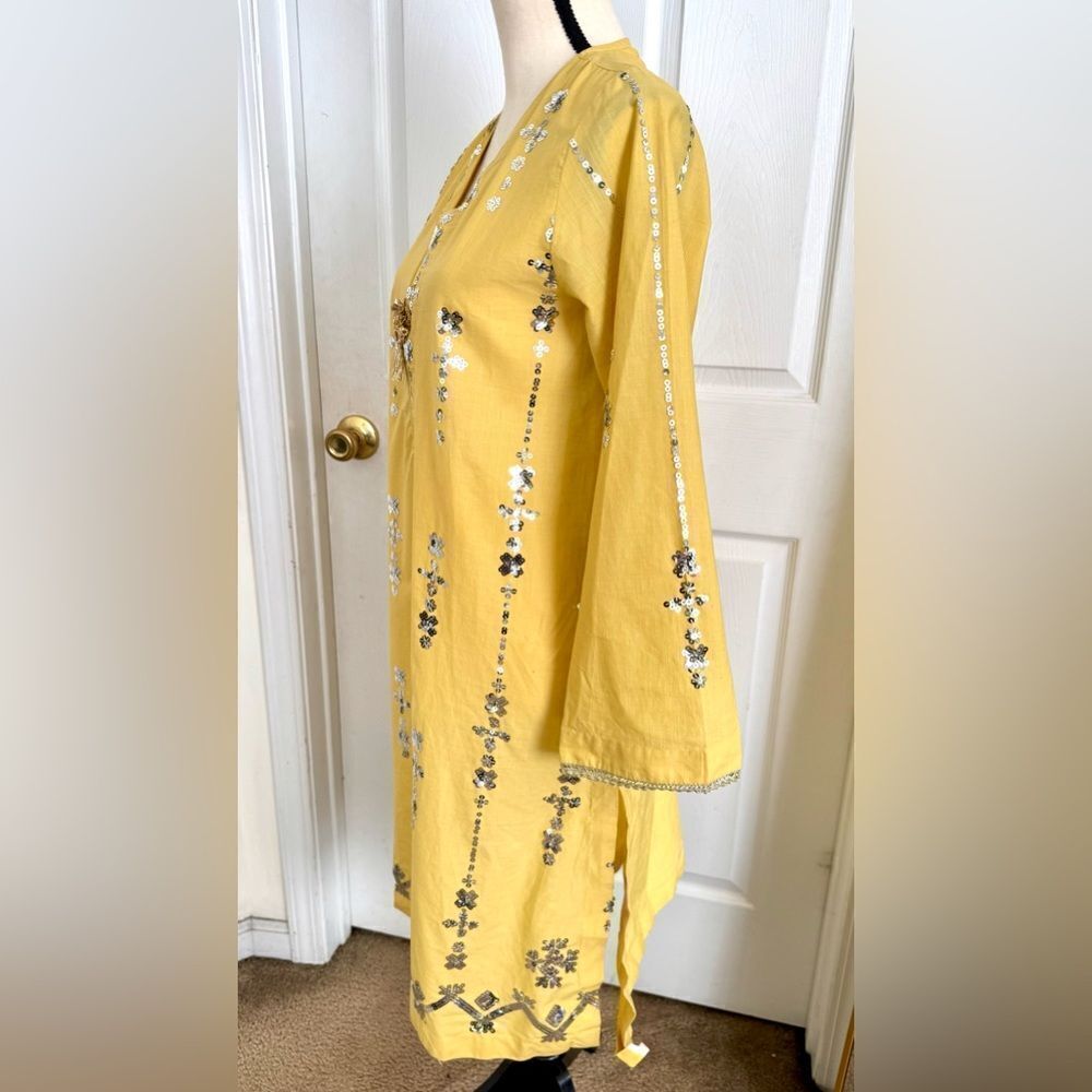 ETHNC PK PAKISTANI DESIGNER EMBROIDERED SHIRT KURTA - Picture 8 of 10